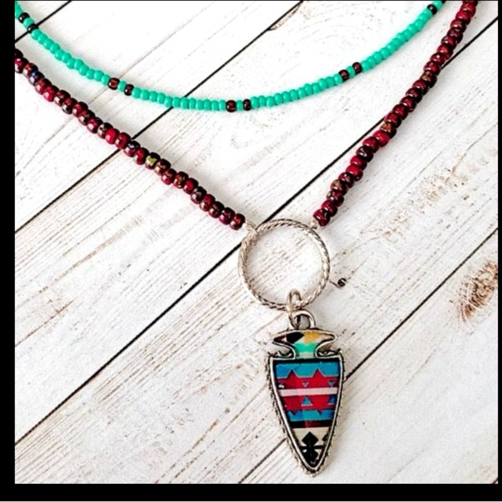 Southwestern Duo Layer Boho Necklace